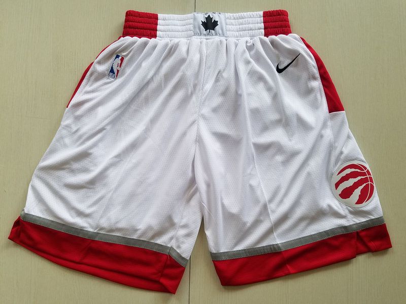 2018 Men NBA Nike Toronto Raptors White shorts